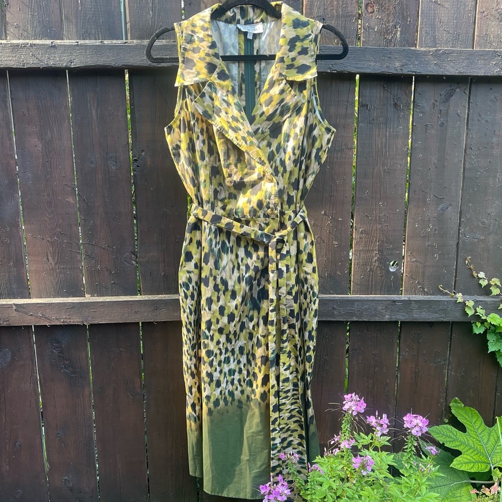 COPY - Teri Jon - by Rickie Freeman. Cotton Abstract Dress. Size 16